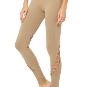 ALO Yoga Leggings in Gravel/Tan SZ Large